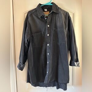 Brand: & Denim, Color: Distressed Black, Size: M